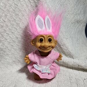 ADORABLE!! Troll doll Wearing Bunny Costume-PINK Hair